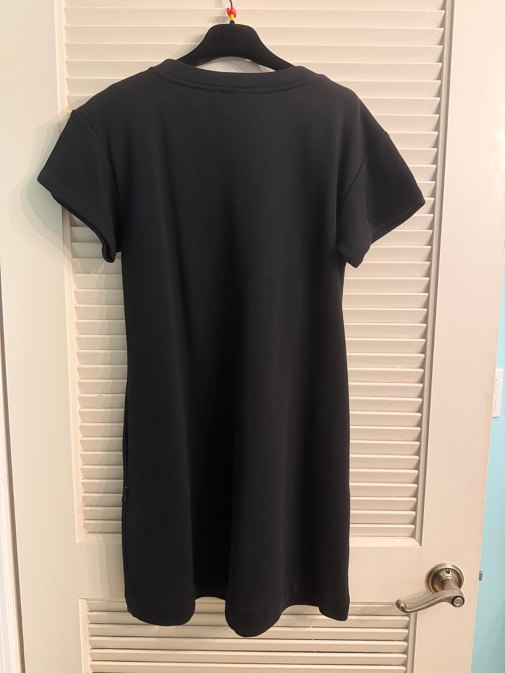 Love Moschino LOVE Black Chain Necklace Dress Tunic Top Side Pockets Size 4 - Picture 5 of 8